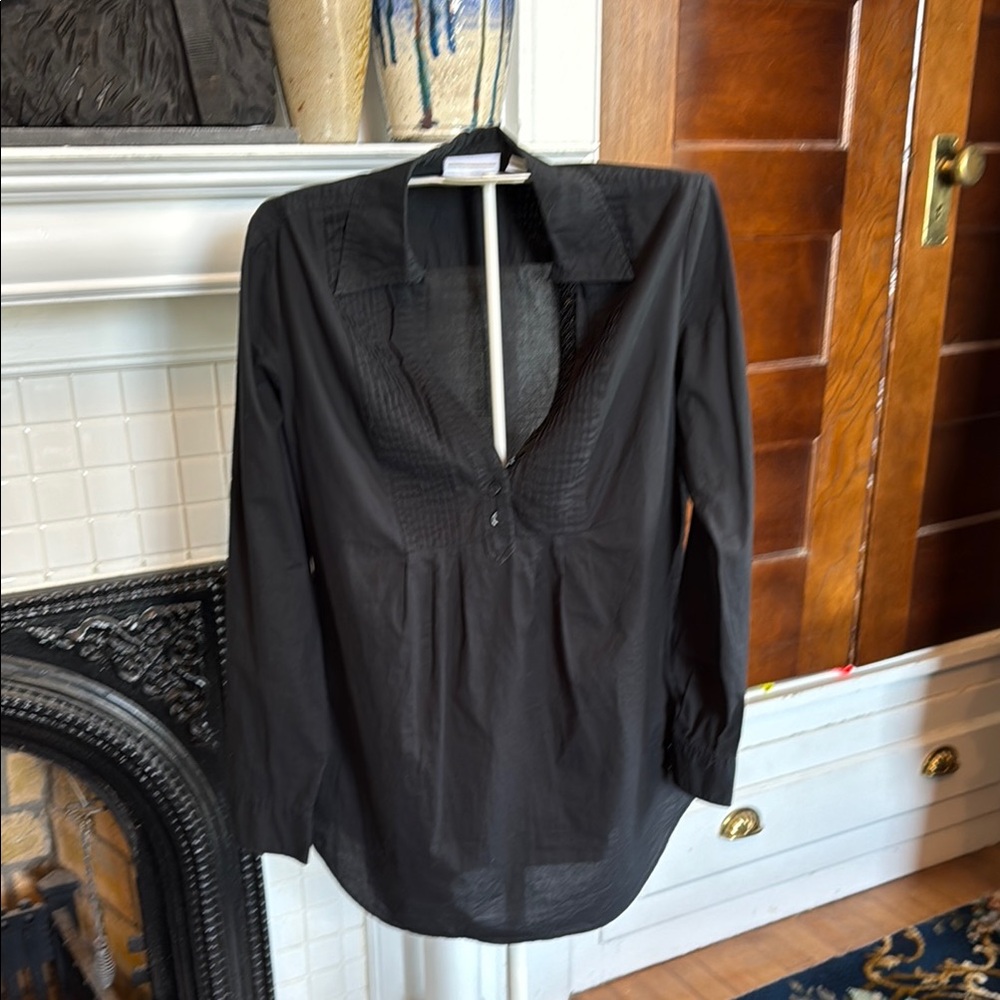 New York and Co.Women's Black Blouse with beaded embellishments. Worn about 5-6x